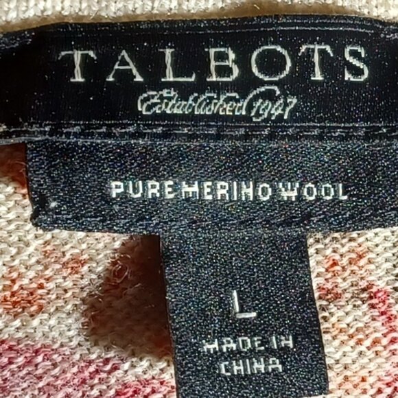 Merino wool Talbots L 3/4 sleeve - Picture 2 of 5